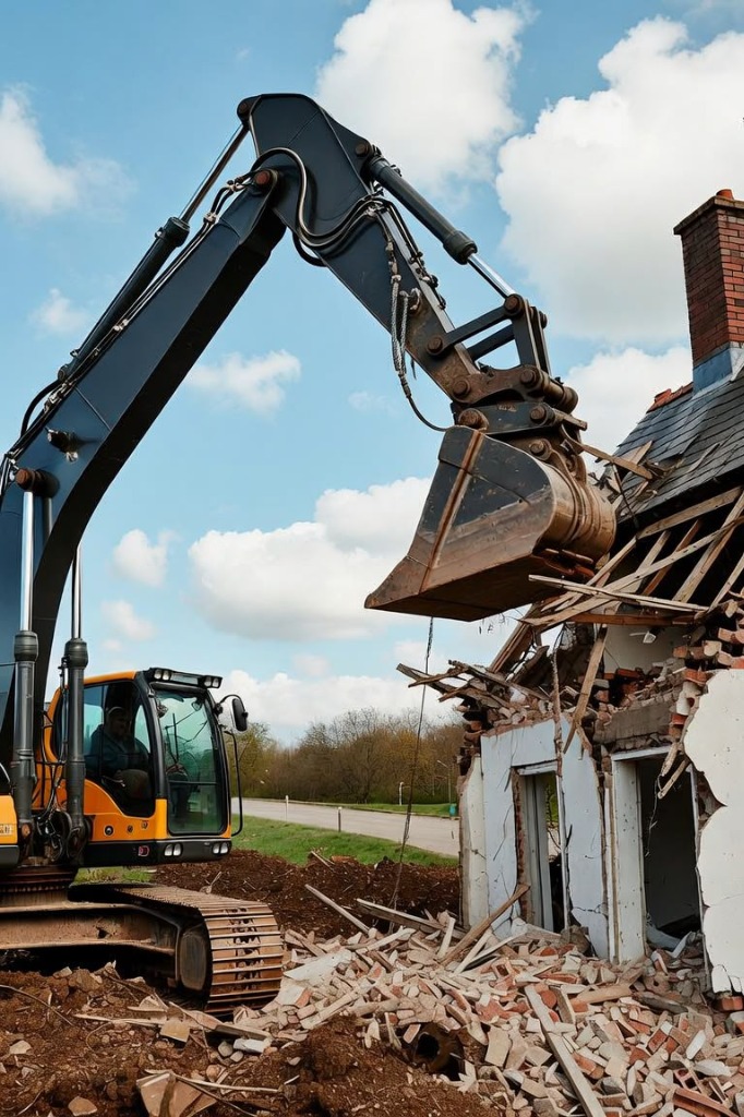 Wohnhaus Abbruch Bagger